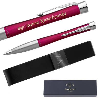 Długopis Parker Urban Twist CT magenta z grawerem i etui