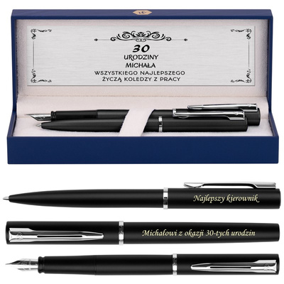 Prezent dla kolegi z pracy: Waterman Allure czarny CT z grawerem
