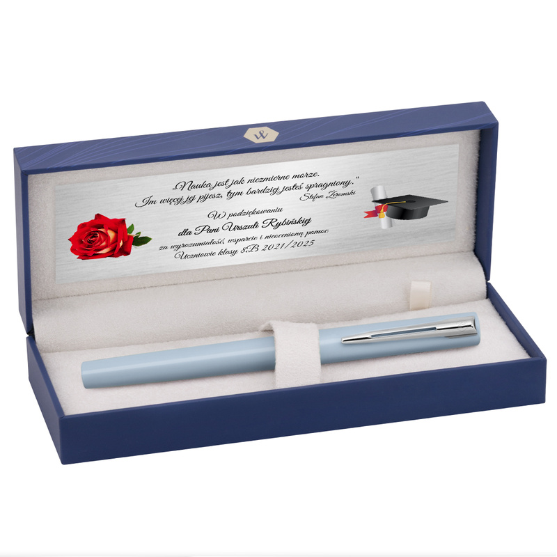 Pióro dla wychowawcy Waterman Allure pastelowy niebieski z grawerem