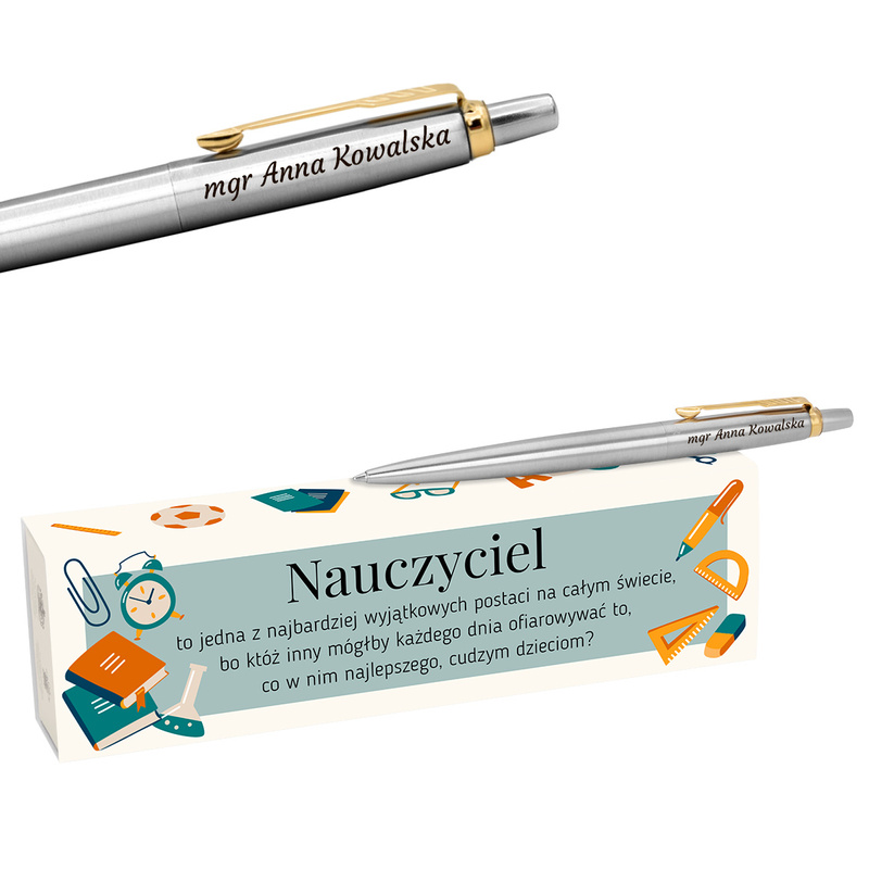 Długopis na koniec roku Parker Jotter GT z grawerem i owijką