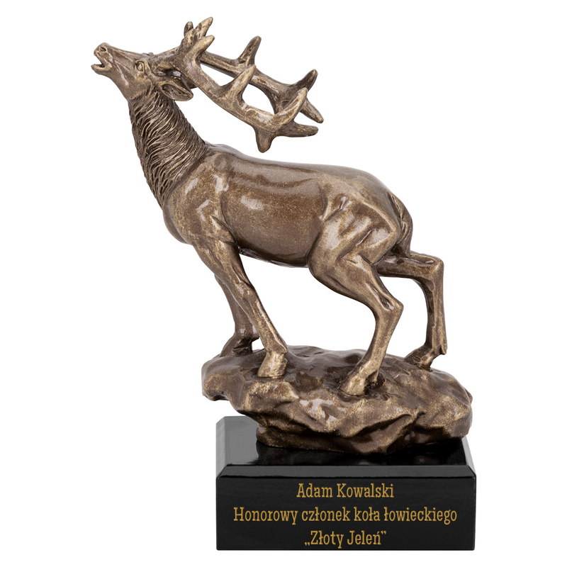 Statuetka odlewana - Jeleń / Figurka Myślistwo / Trofeum dla myśliwych.