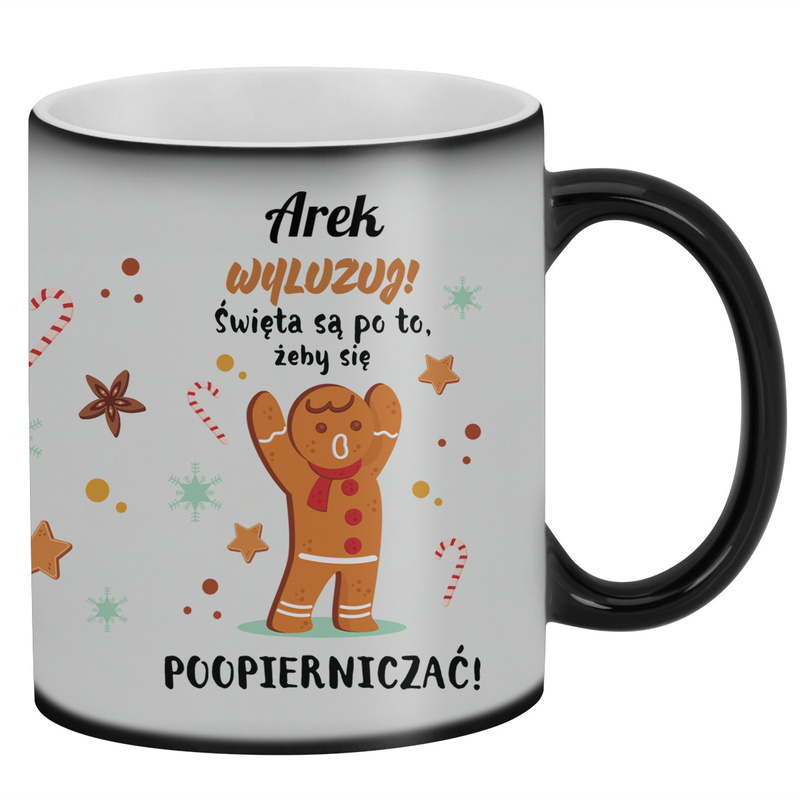 Kubek magiczny na Święta / prezent na Święta, Mikołajki / matowy
