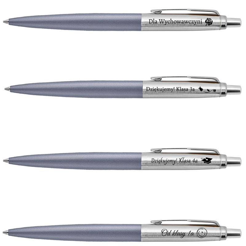 Parker Jotter XL Grey CT z grawerem i etui z nadrukiem UV